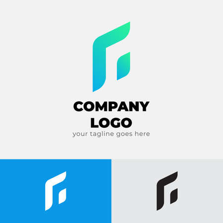 Modern Shape Concept Logo Design Template vector icon design.Simple logo for your business company.のイラスト素材