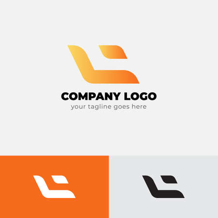 Modern Shape Concept Logo Design Template vector icon design.Simple logo for your business company.のイラスト素材