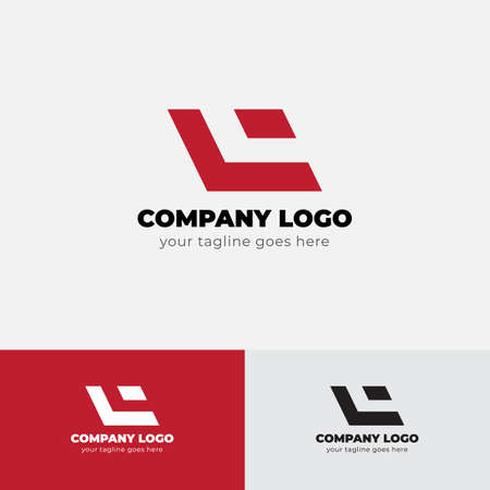 Modern Shape Concept Logo Design Template vector icon design.Simple logo for your business company.のイラスト素材