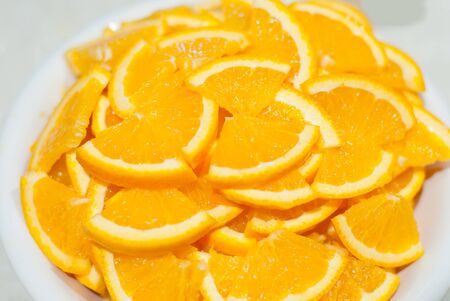 sliced orangesの写真素材