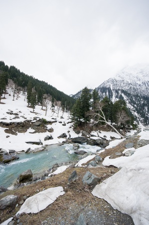 a landscape view during going to Sonoma valley,Kashmir,Indiaの写真素材