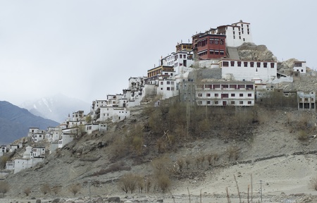 Thiksey monastery in Leh, Indiaの写真素材