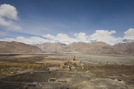 view of Hunder village, Leh, Indiaの写真素材