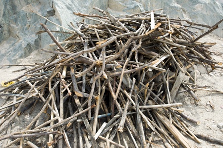 firewood in Leh , Indiaの写真素材