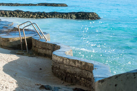 a wave on a seasideの写真素材