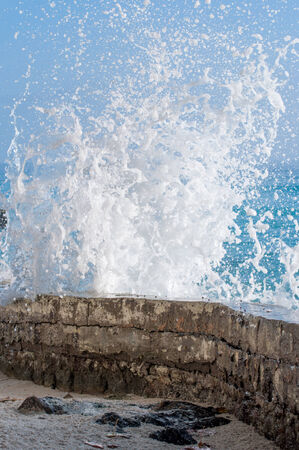 a wave on a seasideの写真素材