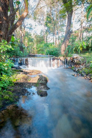 the waterfall in national park, Thailandの写真素材