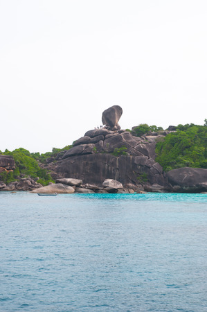 Hin Rua Bai,the symbol of Similan island, Thailandの写真素材
