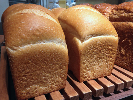 closed up bread in bakery shop
