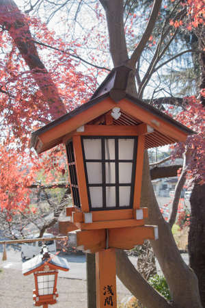 closed up the japanese latternの写真素材