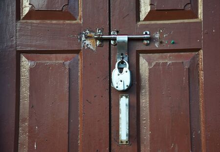 closed up the local master key on wood wall