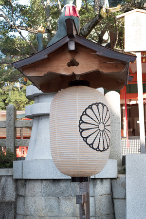 closed up the japanese latternの写真素材