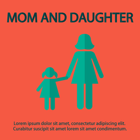 family design over  background vector illustration in flat designのイラスト素材