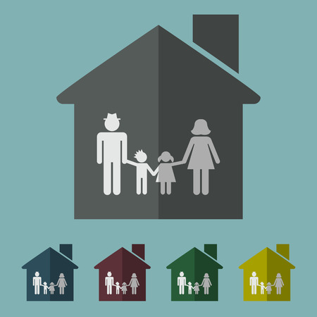 family design over  background vector illustration in flat designのイラスト素材