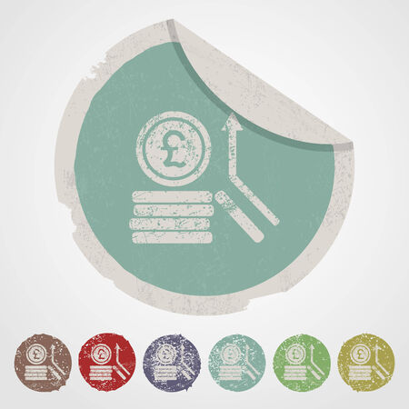 vector illustration of business and finance icon sterling coinsのイラスト素材