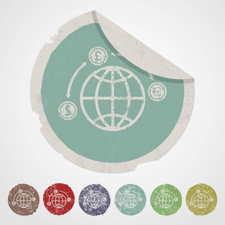 vector illustration of business and finance icon planet moneyのイラスト素材