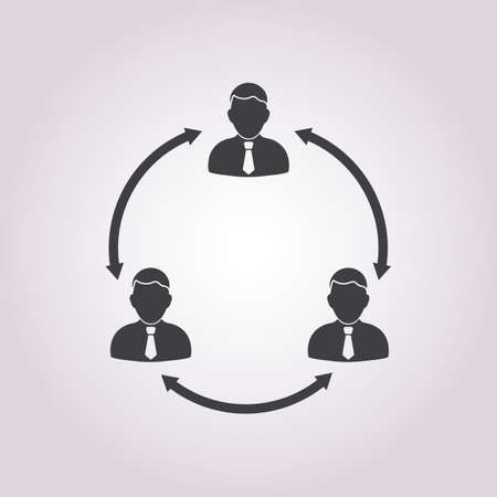 vector illustration of business and finance icon personsのイラスト素材