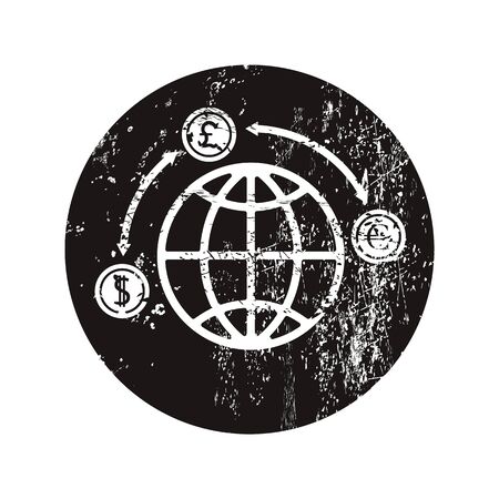vector illustration of business and finance icon planet moneyのイラスト素材