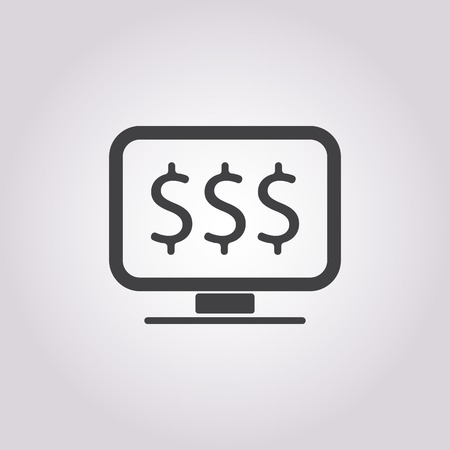 illustration of business and finance icon monitorのイラスト素材