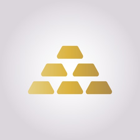 illustration of business and finance icon goldのイラスト素材