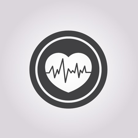 vector illustration of modern silhouette icon heartのイラスト素材