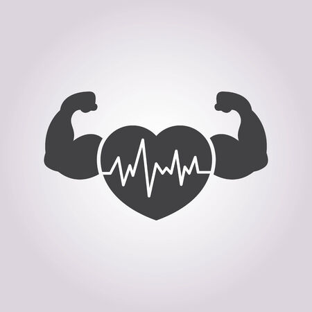 illustration of business and finance icon muscleのイラスト素材