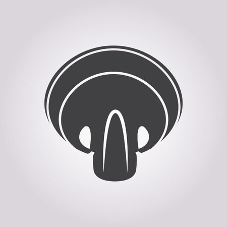 vector illustration of modern silhouette icon mushroomのイラスト素材