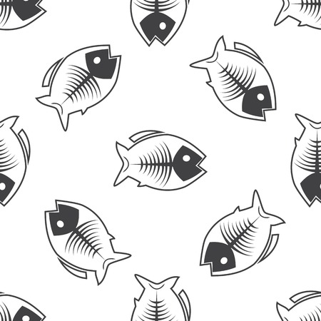 vector illustration of modern silhouette icon fishのイラスト素材