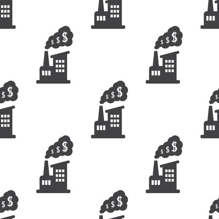 vector illustration of business and finance icon factoryのイラスト素材