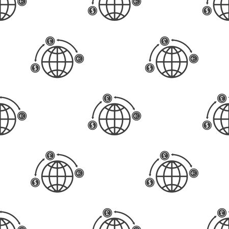 vector illustration of business and finance icon planet moneyのイラスト素材