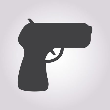 vector illustration of modern b lack icon gunのイラスト素材