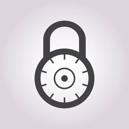 vector illustration of modern b lack icon lockのイラスト素材
