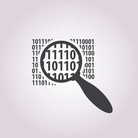 vector illustration of modern b lack icon program codeのイラスト素材