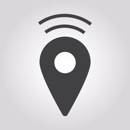 vector illustration of modern b lack icon markerのイラスト素材