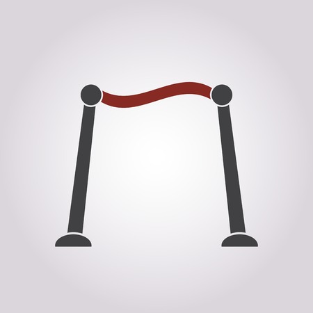 vector illustration of modern b lack icon red carpetのイラスト素材