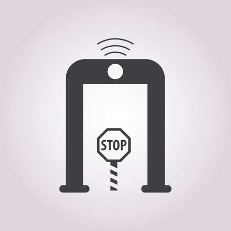 vector illustration of modern b lack icon detectorのイラスト素材