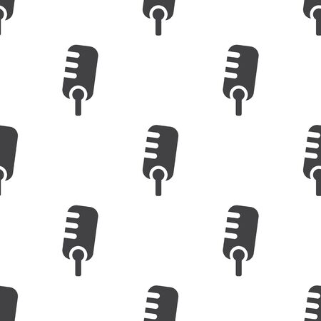 vector illustration of modern b lack icon microphoneのイラスト素材