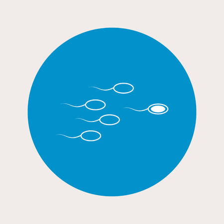 vector illustration of modern b lue icon spermのイラスト素材