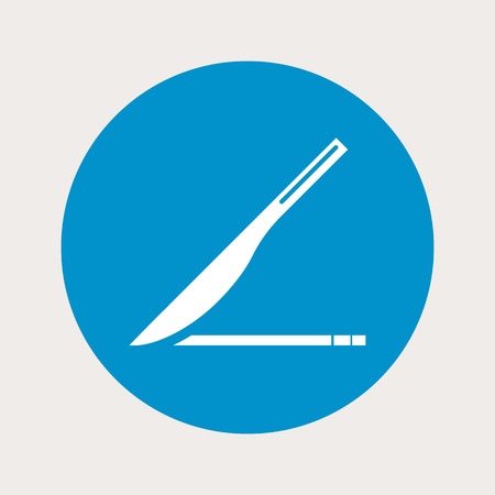 vector illustration of modern  b lue icon scalpelのイラスト素材
