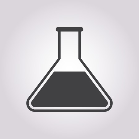 vector illustration of modern b lack icon test-tubeのイラスト素材