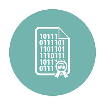 vector illustration of modern b lack icon program codeのイラスト素材