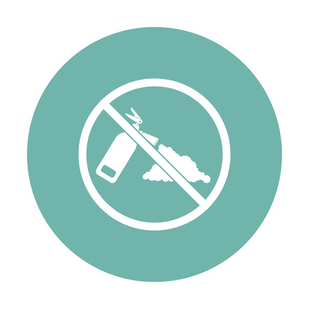 vector illustration of modern b lack icon fire extinguisherのイラスト素材
