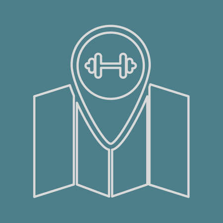 vector illustration of modern silhouette icon mapのイラスト素材