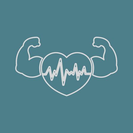 vector illustration of modern silhouette icon heartのイラスト素材