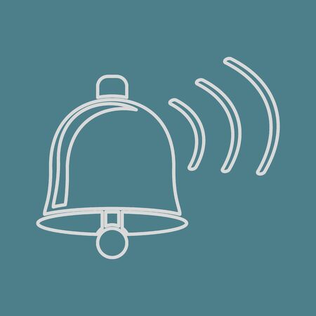 vector illustration of modern b lack icon bellのイラスト素材