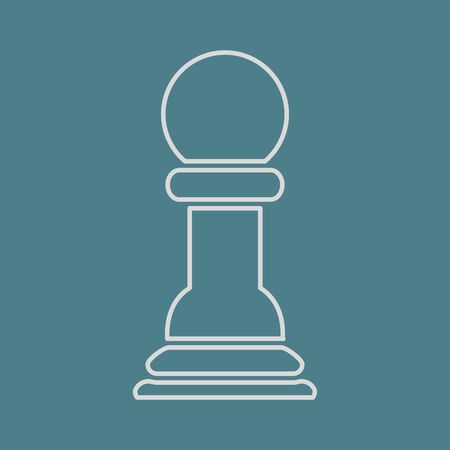 vector illustration of modern silhouette icon pawnのイラスト素材