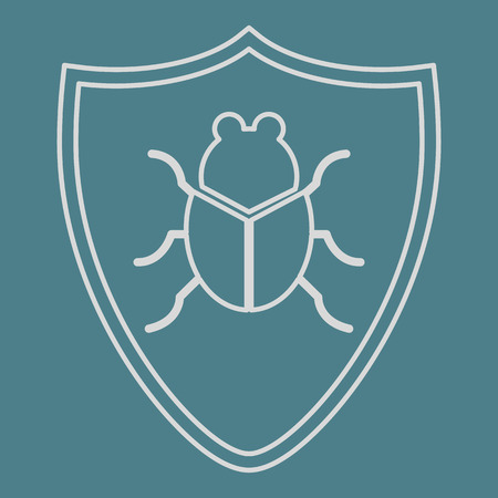 vector illustration of modern b lack icon virusのイラスト素材