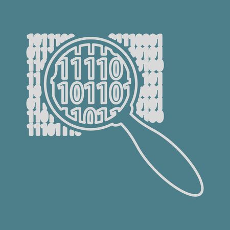 vector illustration of modern b lack icon program codeのイラスト素材