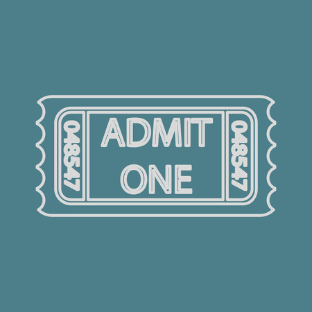 vector illustration of modern icon movie ticketのイラスト素材