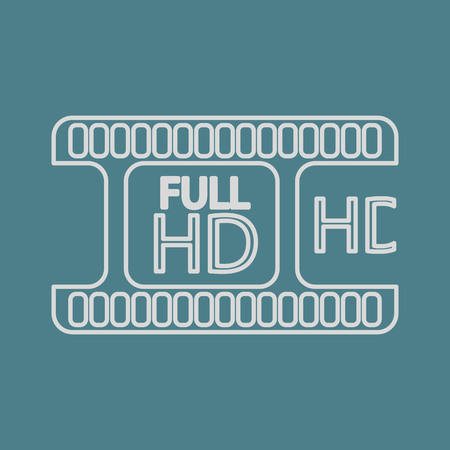 vector illustration of modern b lack icon frame cinemaのイラスト素材